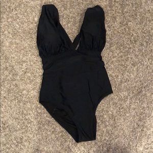 One piece black cupshe swim suit